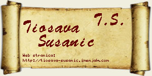 Tiosava Susanić vizit kartica